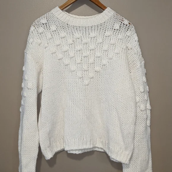 NWT Abound Textured Pom Knit Crew Sz M - Picture 8 of 9